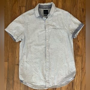 Denim & Flower light blue button down with pocket